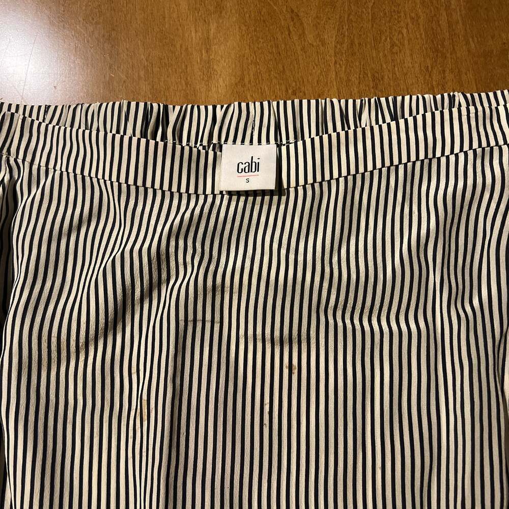 Black and White Striped Long Sleeve Blouse